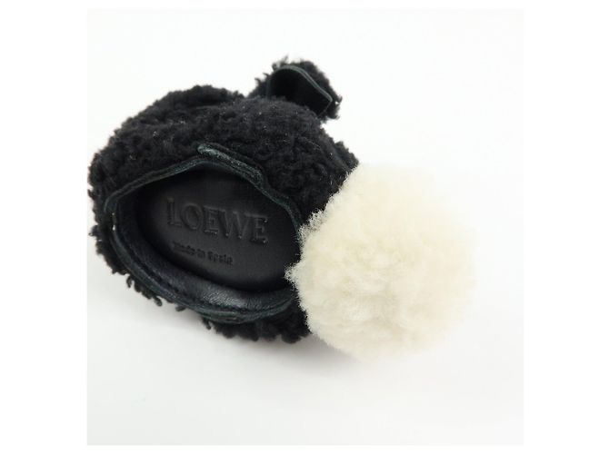 LOEWE Rabbit Münzbeutel aus Leder Schwarz Weiß - Ansicht 8