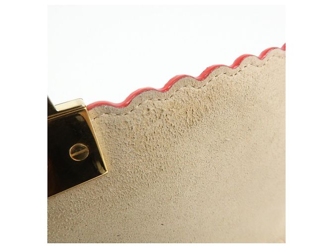 FENDI Mini Kan I Borsa a tracolla e spalla in pelle con catena Beige 8M0381 - vista 18
