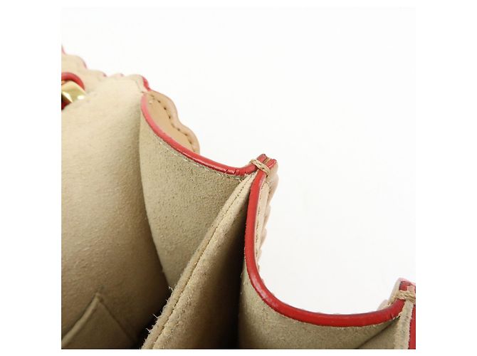 FENDI Mini Kan I Borsa a tracolla e spalla in pelle con catena Beige 8M0381 - vista 19