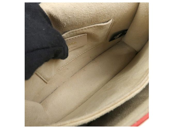FENDI Mini Kan I Borsa a tracolla e spalla in pelle con catena Beige 8M0381 - vista 21