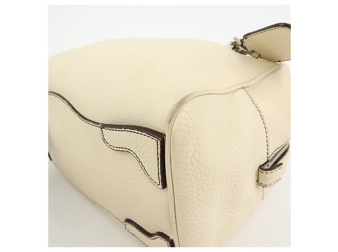 PRADA Borsa Boston in pelle Vitello Daino Borsa a tracolla Ivory BR3091 - vista 10