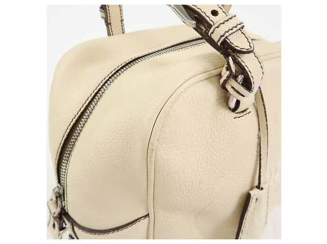 PRADA Borsa Boston in pelle Vitello Daino Borsa a tracolla Ivory BR3091 - vista 13