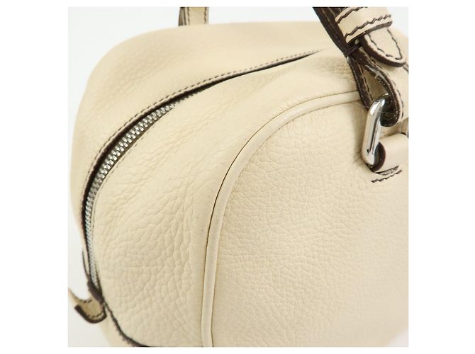 PRADA Borsa Boston in pelle Vitello Daino Borsa a tracolla Ivory BR3091 - vista 15