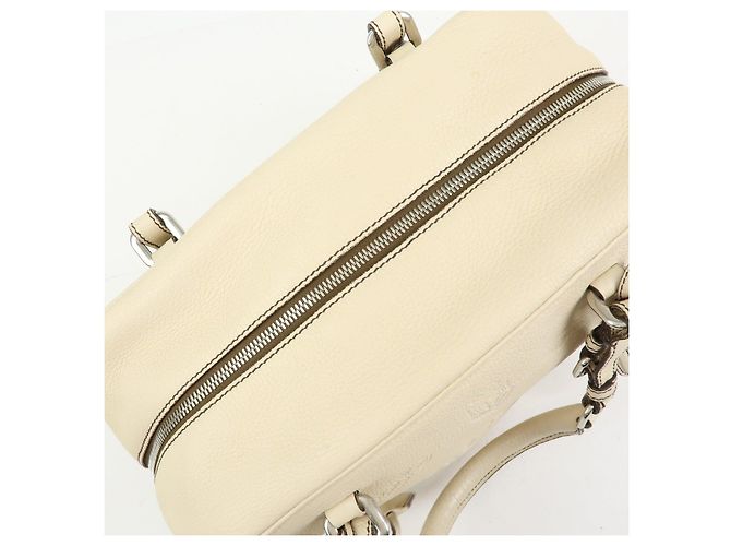 PRADA Borsa Boston in pelle Vitello Daino Borsa a tracolla Ivory BR3091 - vista 17