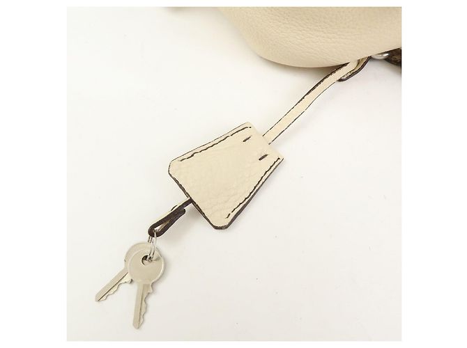 PRADA Borsa Boston in pelle Vitello Daino Borsa a tracolla Ivory BR3091 - vista 19