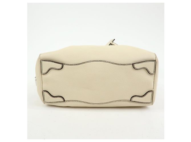 PRADA Borsa Boston in pelle Vitello Daino Borsa a tracolla Ivory BR3091 - vista 5