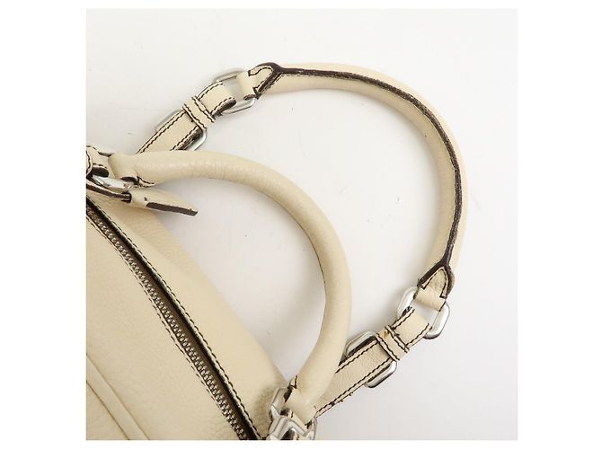 PRADA Borsa Boston in pelle Vitello Daino Borsa a tracolla Ivory BR3091 - vista 6