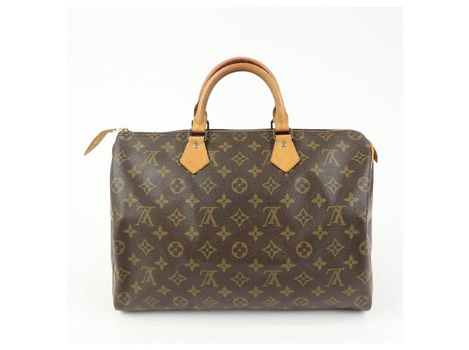 Louis Vuitton Monogram Speedy 35 Boston Bag Hand Bag Brown M41524 - vista 2