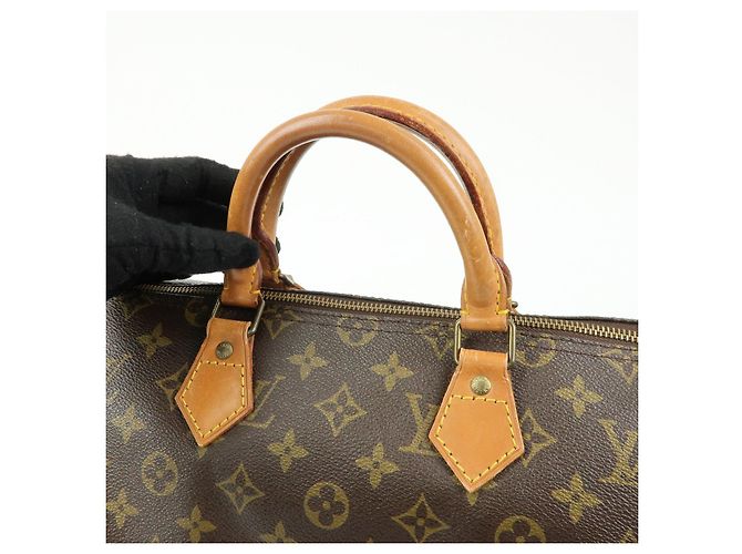 Louis Vuitton Monogram Speedy 35 Boston Bag Hand Bag Brown M41524 - vista 6