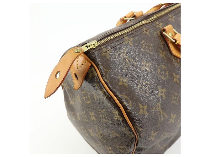 Louis Vuitton Monogram Speedy 40 Borsa a Mano Borsa Boston Marrone M41522 - vista 15