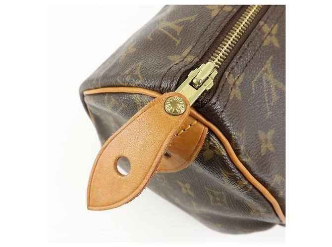 Louis Vuitton Monogram Speedy 40 Borsa a Mano Borsa Boston Marrone M41522 - vista 17