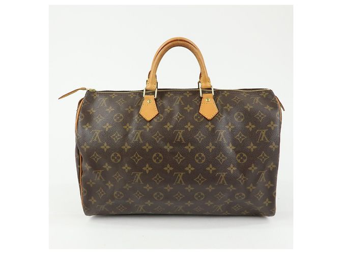 Louis Vuitton Monogram Speedy 40 Borsa a Mano Borsa Boston Marrone M41522 - vista 2