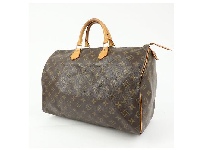 Louis Vuitton Monogram Speedy 40 Borsa a Mano Borsa Boston Marrone M41522 - vista 3