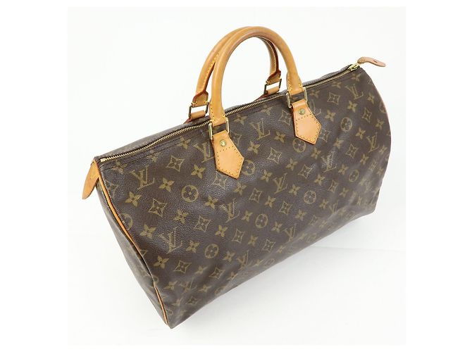 Louis Vuitton Monogram Speedy 40 Borsa a Mano Borsa Boston Marrone M41522 - vista 4