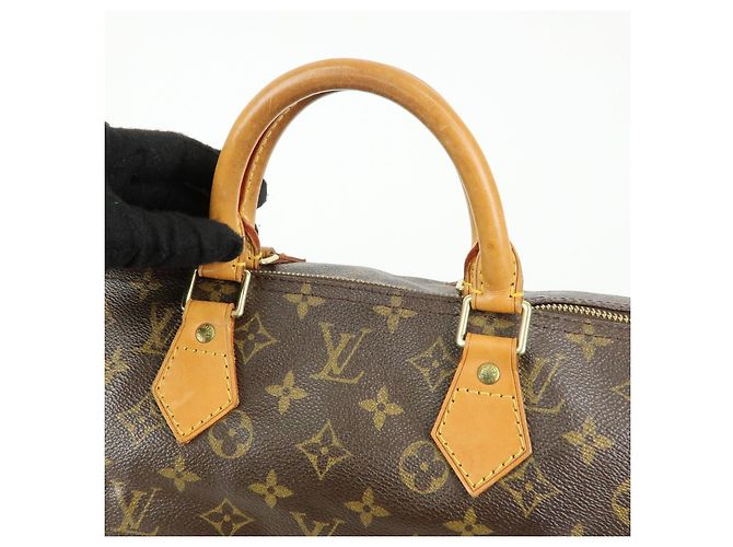 Louis Vuitton Monogram Speedy 40 Borsa a Mano Borsa Boston Marrone M41522 - vista 6