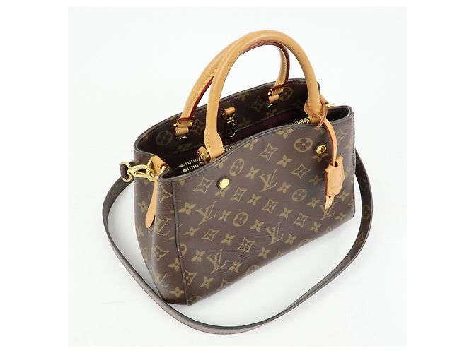 Louis Vuitton Monogram Montaigne BB Borsa 2Way Borsa a Mano Brown M41055 - vista 4