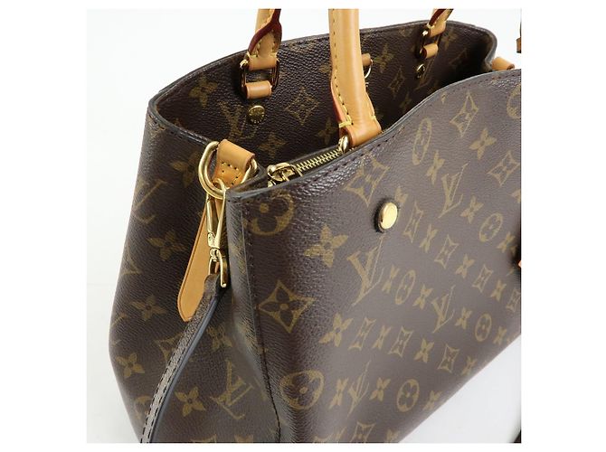 Louis Vuitton Monogram Montaigne MM 2Way Bag Hand Bag Brown M41056 - vista 14