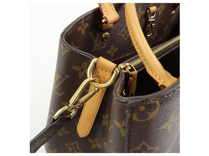 Louis Vuitton Monogram Montaigne MM 2Way Bag Hand Bag Brown M41056 - vista 16
