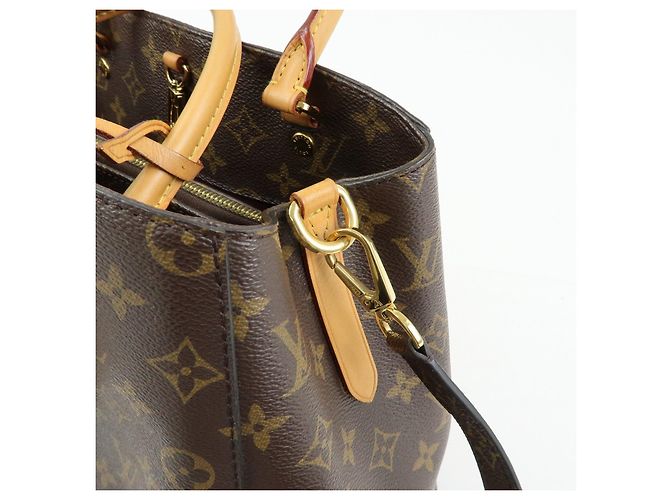 Louis Vuitton Monogram Montaigne MM 2Way Bag Hand Bag Brown M41056 - vista 17