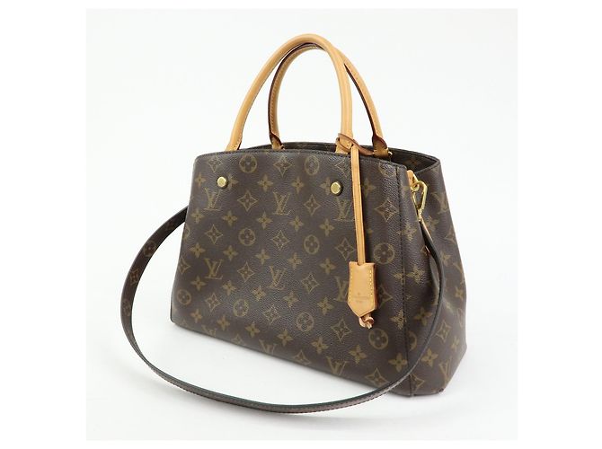 Louis Vuitton Monogram Montaigne MM 2Way Bag Hand Bag Brown M41056 - vista 3