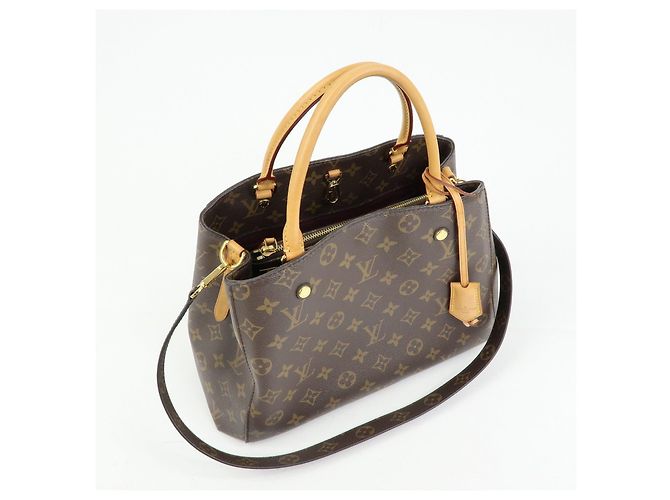 Louis Vuitton Monogram Montaigne MM 2Way Bag Hand Bag Brown M41056 - vista 4