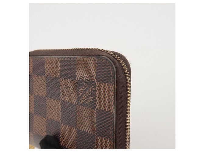 Louis Vuitton Damier Canvas Zippy Coin Case Wallet Brown N63070 - vista 11
