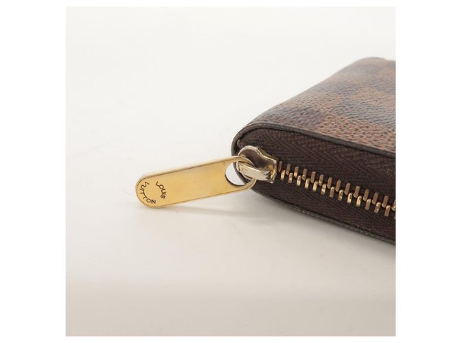 Louis Vuitton Damier Canvas Zippy Coin Case Wallet Brown N63070 - vista 15