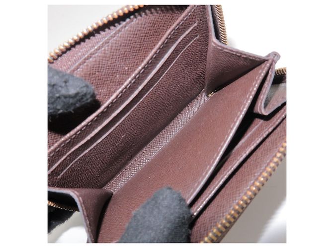 Louis Vuitton Damier Canvas Zippy Coin Case Wallet Brown N63070 - vista 17