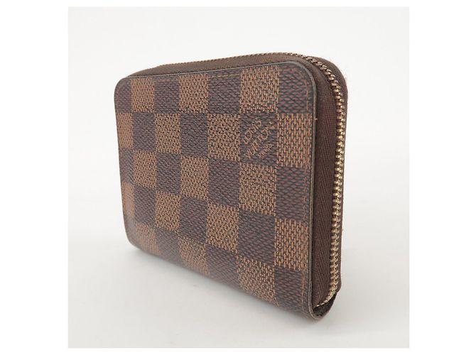 Louis Vuitton Damier Canvas Zippy Coin Case Wallet Brown N63070 - vista 3