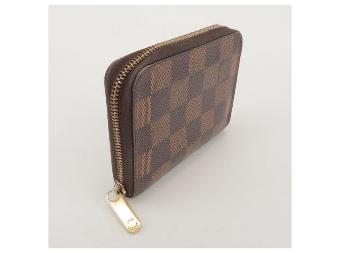 Louis Vuitton Damier Canvas Zippy Coin Case Wallet Brown N63070 - vista 4