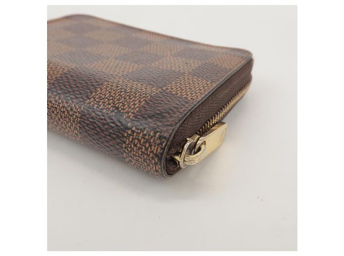 Louis Vuitton Damier Canvas Zippy Coin Case Wallet Brown N63070 - vista 9