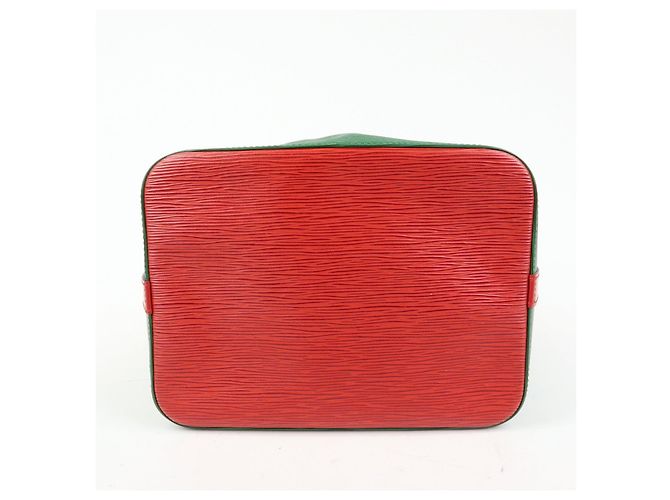Borsa a tracolla Louis Vuitton Epi Petit Noe Bicolor Verde Rosso M44147 - vista 5