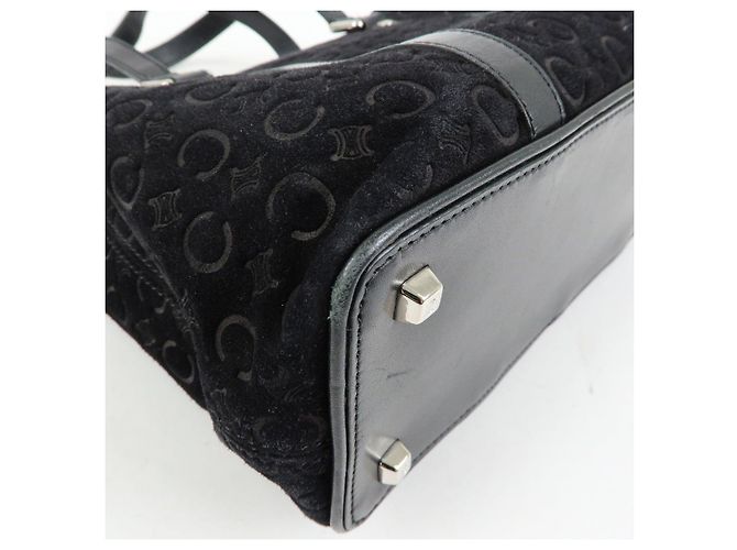 Céline Borsa Tote e Borsa a Mano CELINE C Macadam in pelle scamosciata Nero - vista 13