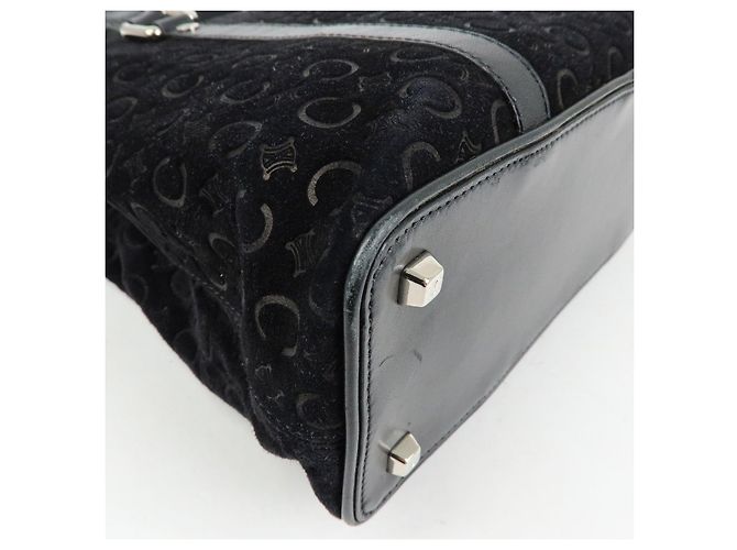 Céline Borsa Tote e Borsa a Mano CELINE C Macadam in pelle scamosciata Nero - vista 15