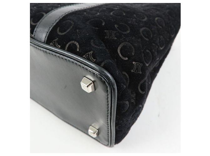 Céline Borsa Tote e Borsa a Mano CELINE C Macadam in pelle scamosciata Nero - vista 16