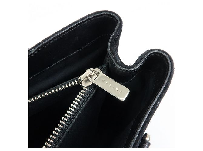 Céline Borsa Tote e Borsa a Mano CELINE C Macadam in pelle scamosciata Nero - vista 21