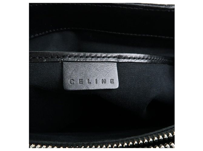 Céline Borsa Tote e Borsa a Mano CELINE C Macadam in pelle scamosciata Nero - vista 23