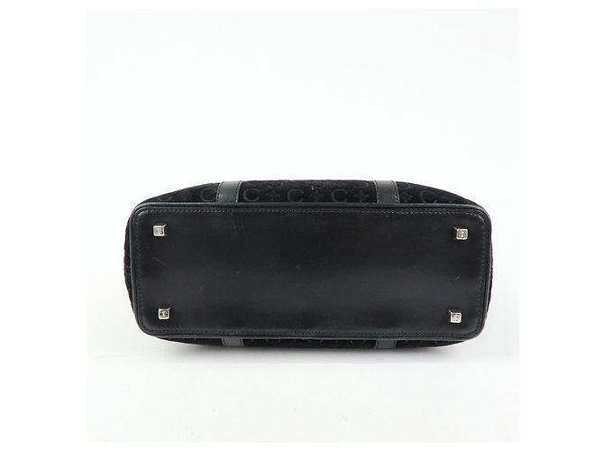 Céline Borsa Tote e Borsa a Mano CELINE C Macadam in pelle scamosciata Nero - vista 5