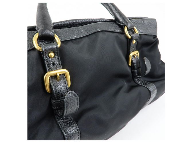 Borsa a spalla e a mano 2Way in nylon e pelle con logo PRADA Nera BN2032 - vista 17