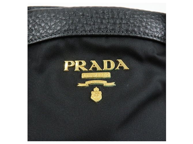 Borsa a spalla e a mano 2Way in nylon e pelle con logo PRADA Nera BN2032 - vista 19