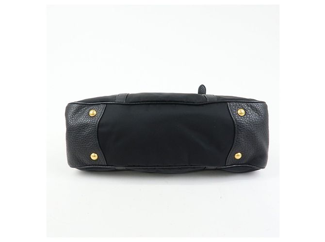 Borsa a spalla e a mano 2Way in nylon e pelle con logo PRADA Nera BN2032 - vista 5