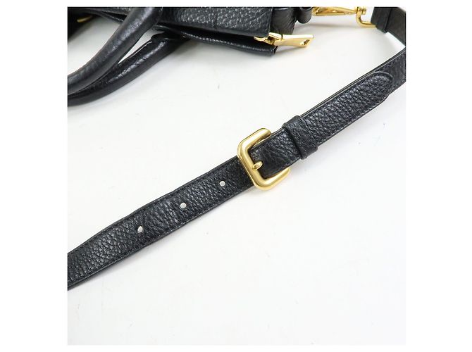 Borsa a spalla e a mano 2Way in nylon e pelle con logo PRADA Nera BN2032 - vista 7