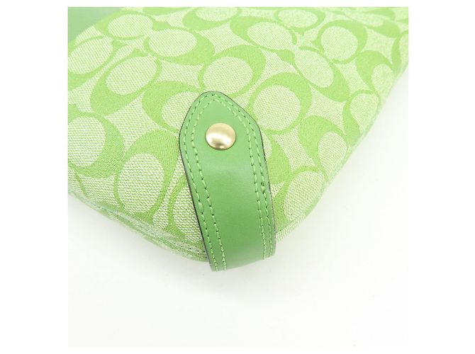 Borsa 2Way COACH Signature PVC Leather Borsa a Tracolla Borsa a Mano Green - vista 11