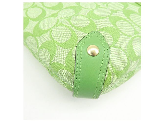 Borsa 2Way COACH Signature PVC Leather Borsa a Tracolla Borsa a Mano Green - vista 12