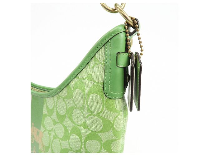 Borsa 2Way COACH Signature PVC Leather Borsa a Tracolla Borsa a Mano Green - vista 14
