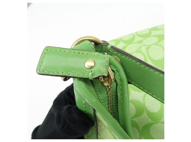 Borsa 2Way COACH Signature PVC Leather Borsa a Tracolla Borsa a Mano Green - vista 17