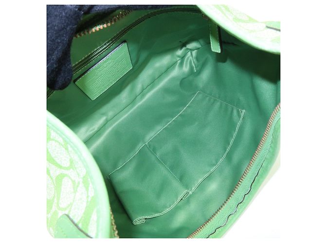 Borsa 2Way COACH Signature PVC Leather Borsa a Tracolla Borsa a Mano Green - vista 18