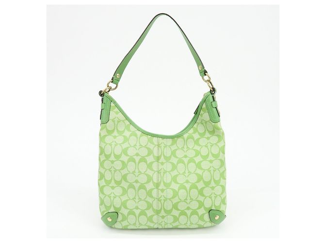 Borsa 2Way COACH Signature PVC Leather Borsa a Tracolla Borsa a Mano Green - vista 2