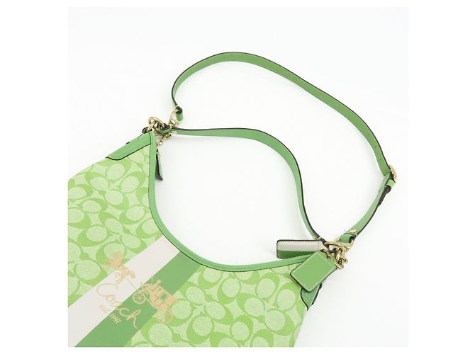 Borsa 2Way COACH Signature PVC Leather Borsa a Tracolla Borsa a Mano Green - vista 6