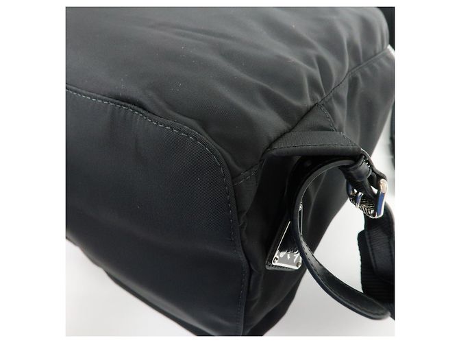 PRADA Triangle Logo Nylon Leather Backpack Studs Black Red1BZ811 - view 12